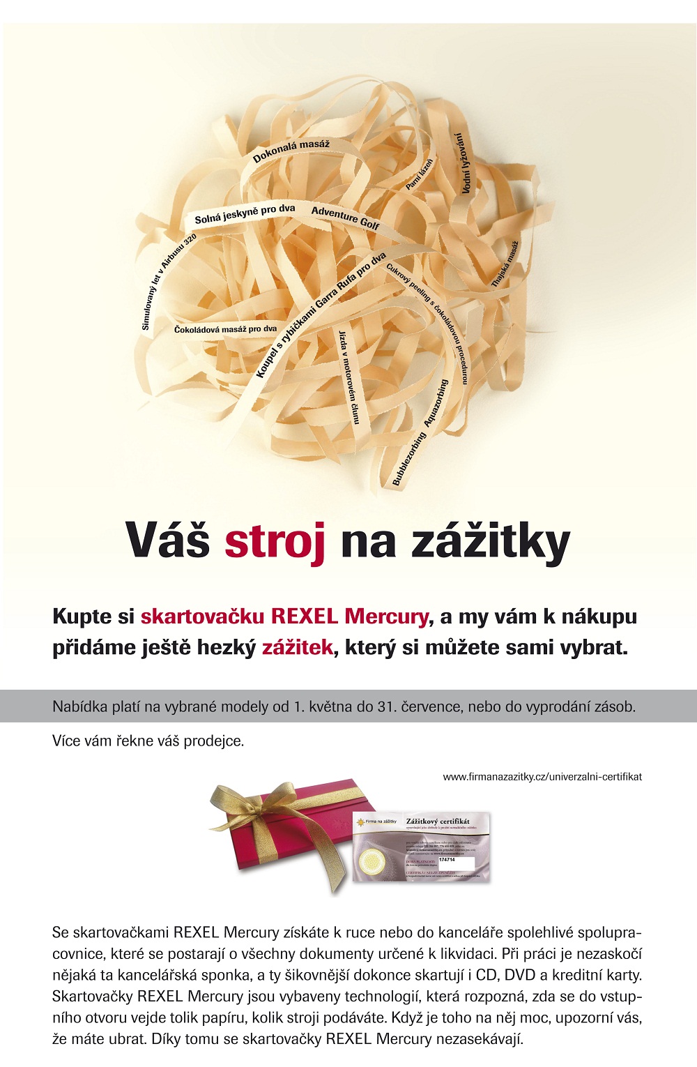 Akční nabídka skartovaček REXEL